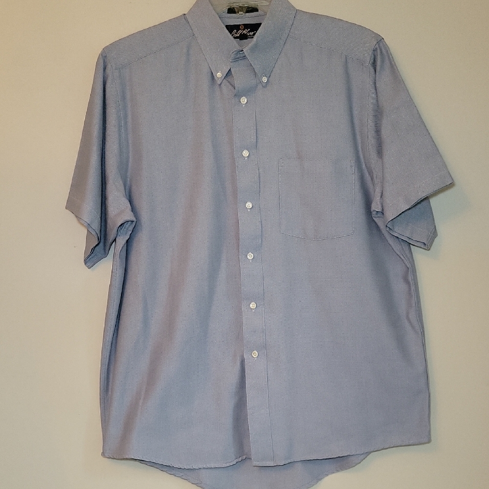 Bill‎ Blass Light Blue Casual Button Down Shirt Men's 16 1/2 Collar
